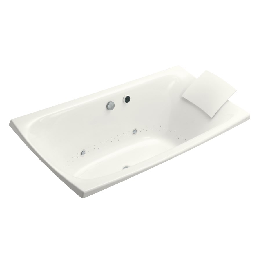 KOHLER 11343-GCR-0 Escale 72-in L x 36-in W x 24-in H White Rectangular Air Bath