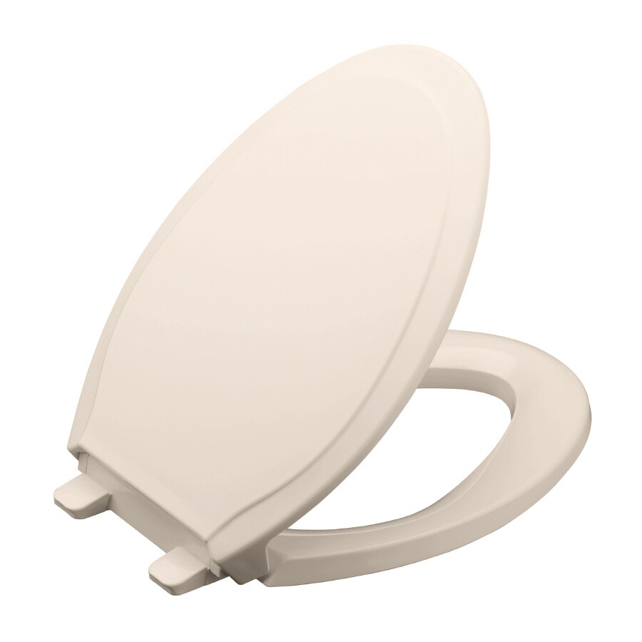 Kohler Elongated Innocent Blush Rutledge Slow-close Toilet Seat In The 