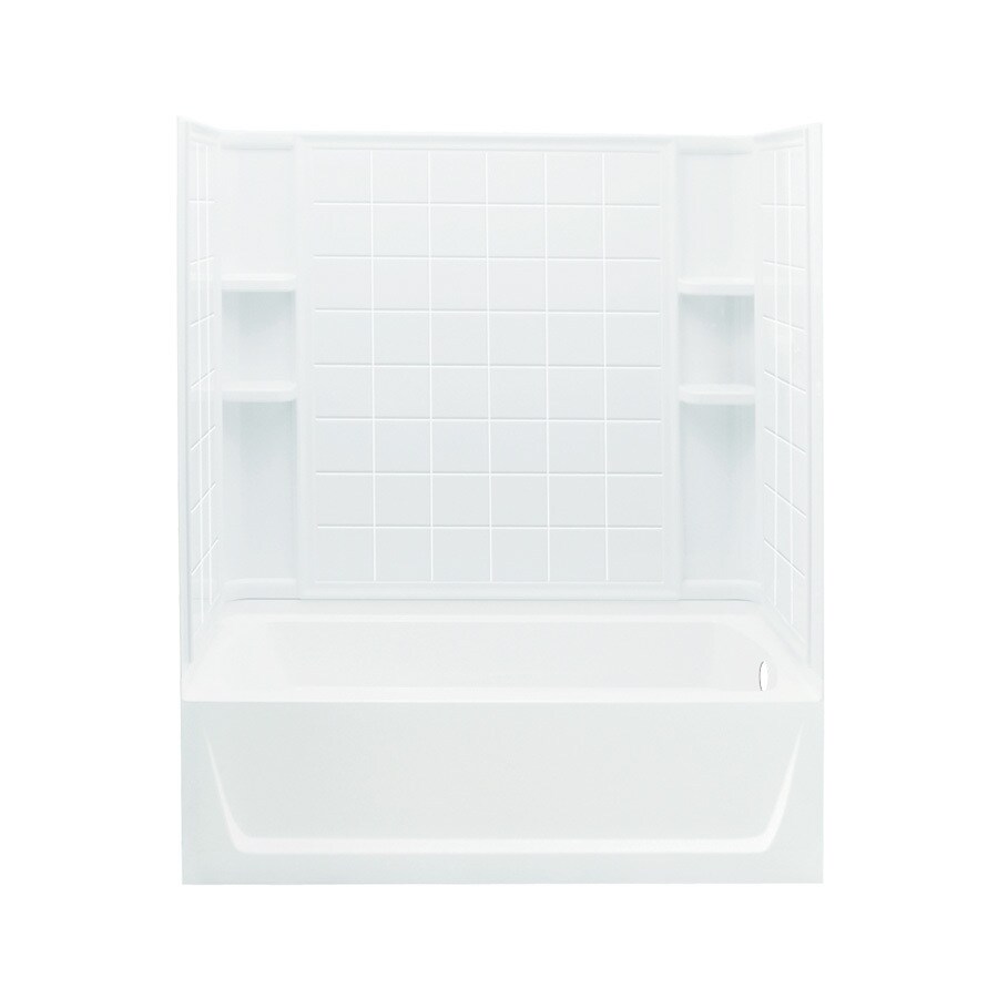 Sterling Ensemble 32-in W x 60.25-in L White Vikrell Rectangular Right-Hand Drain Alcove Bathtub