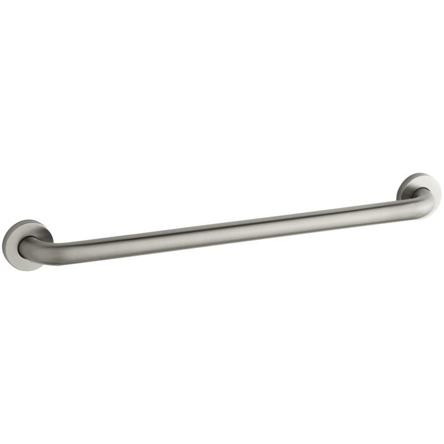 KOHLER Contemporary 24-in Vibrant Brushed Nickel Wall Mount Grab Bar in ...