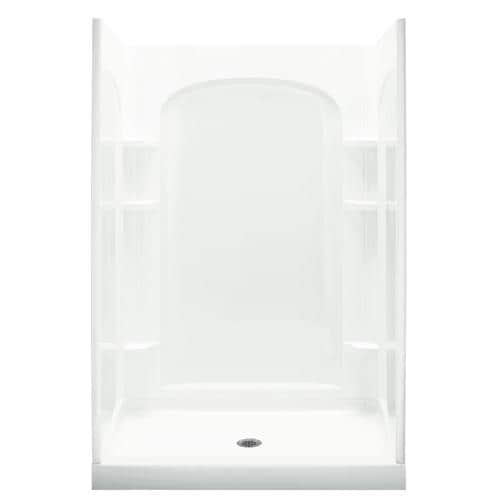 Sterling Ensemble White 4-Piece 48-in x 34-in x 77-in Alcove Shower Kit ...