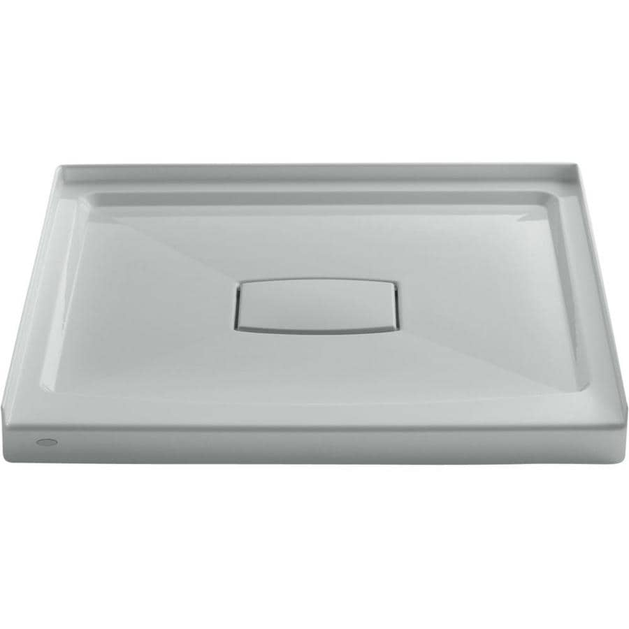 KOHLER Archer Ice Grey Acrylic Shower Base (Common: 36-in W x 36-in L ...