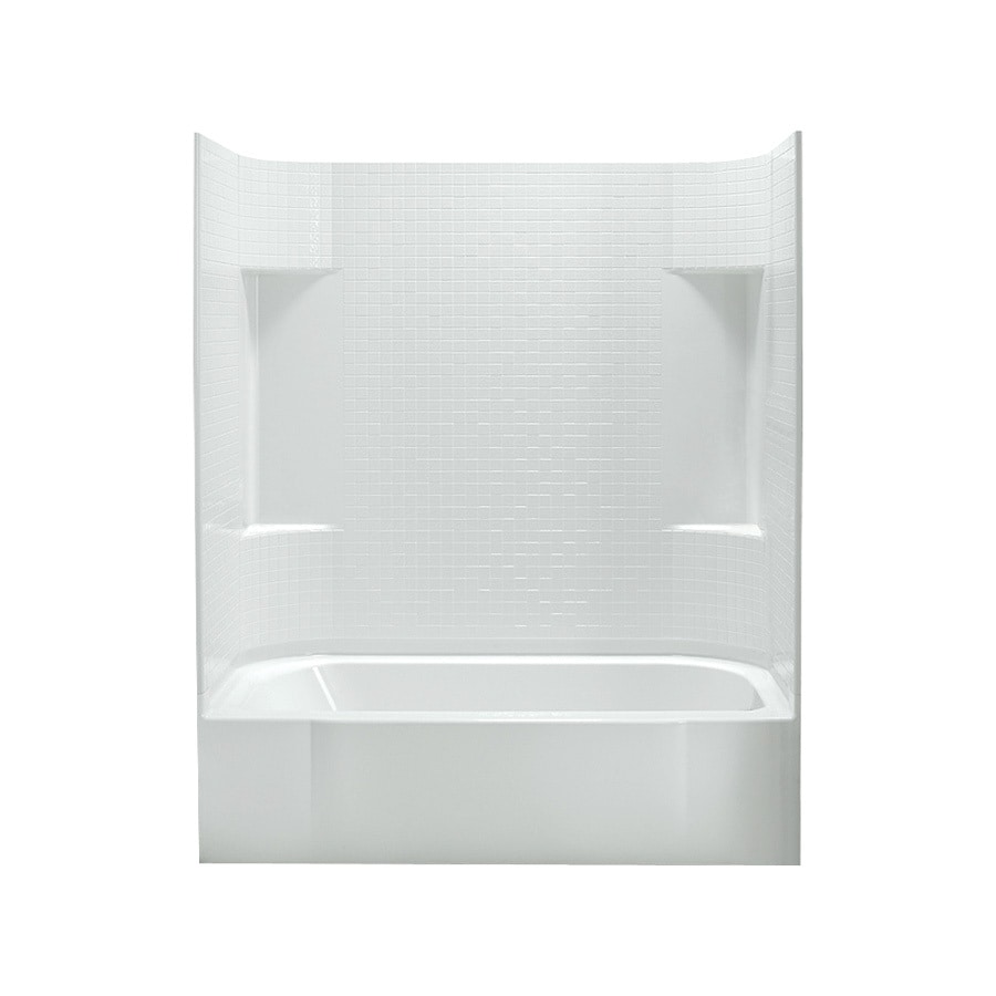 Sterling 71140126-0 Accord White Fiberglass and Plastic Composite Rectangular Skirted Bathtub with Right-Hand Drain (Common: 30-in x 60-in; Actual: 72-in x 30.5-in x 60.25-in)