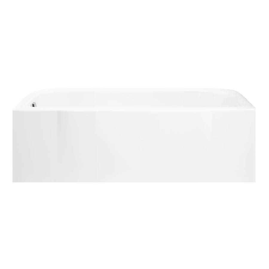 Sterling 71141110-0 Accord White Fiberglass and Plastic Composite Rectangular Skirted Bathtub with Left-Hand Drain (Common: 30-in x 60-in; Actual: 17-in x 30.5-in x 60.25-in)