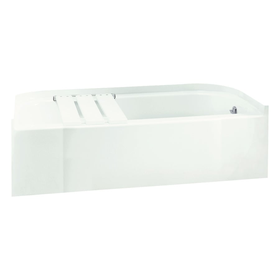 Sterling 71141124-0 Accord White Fiberglass and Plastic Composite Rectangular Skirted Bathtub with Right-Hand Drain (Common: 30-in x 60-in; Actual: 15-in x 30.5-in x 60.25-in)
