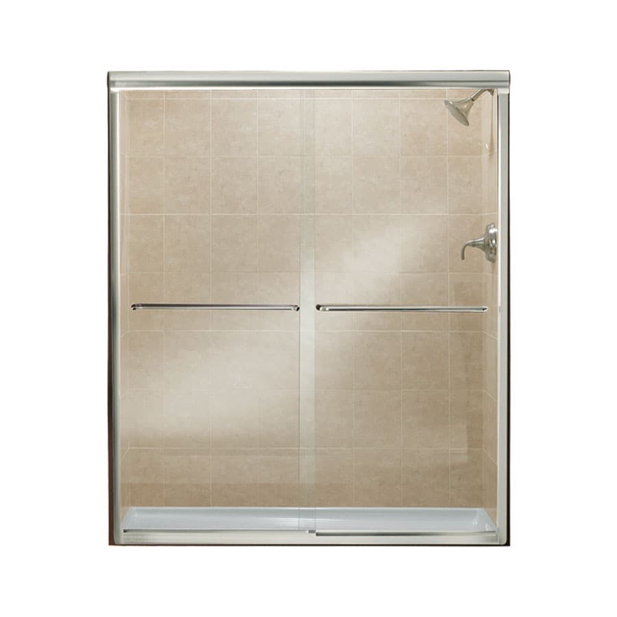Sterling Finesse 52 In To 57 In W Frameless Bypass Sliding Silver
