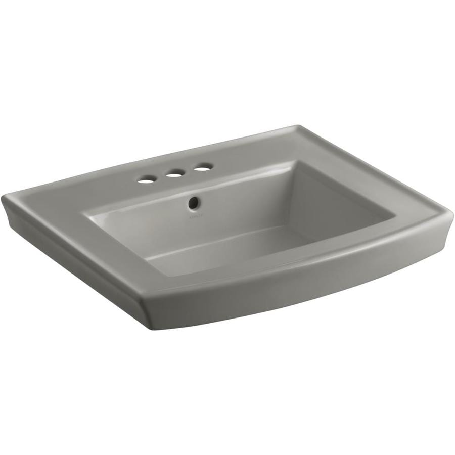 ... Cashmere Vitreous China Rectangular Pedestal Sink Top at Lowes.com