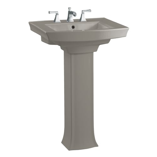 KOHLER Archer 35.25in H Cashmere Vitreous China Pedestal Sink Combo at