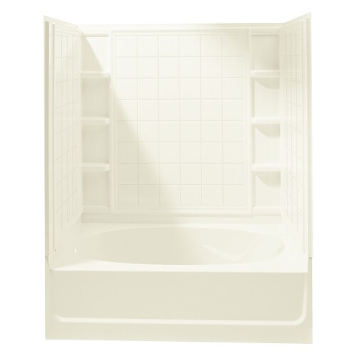 Sterling Ensemble Biscuit 4Piece 60in x 36in x 72in Bathtub Shower