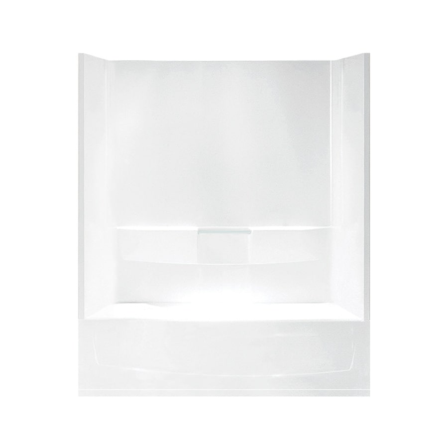 Sterling Performa 29-in W x 60-in L White Vikrell Oval In Rectangle Left-Hand Drain