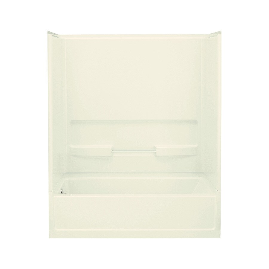 Sterling Advantage 60.25in Biscuit Vikrell Alcove Bathtub with Left