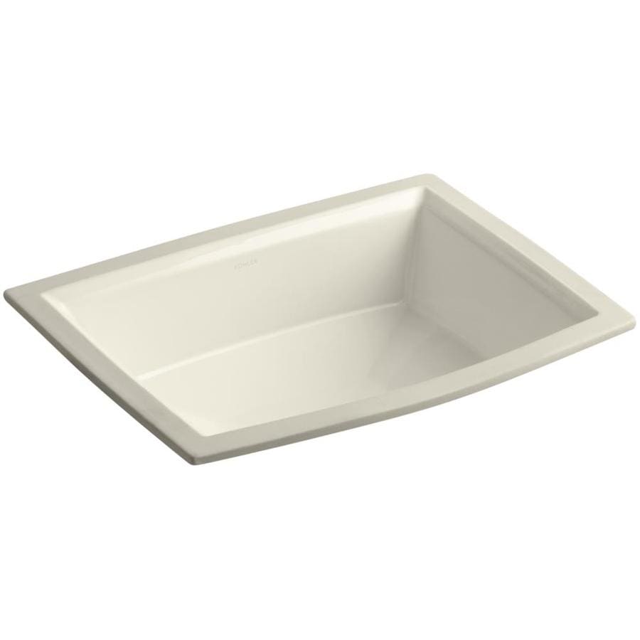 KOHLER Archer Almond Undermount Bath Sink in the Bathroom Sinks