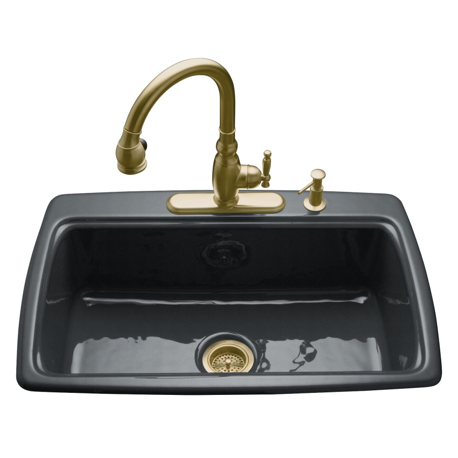 KOHLER Cape Dory SingleBasin Dropin Enameled Cast Iron Kitchen Sink
