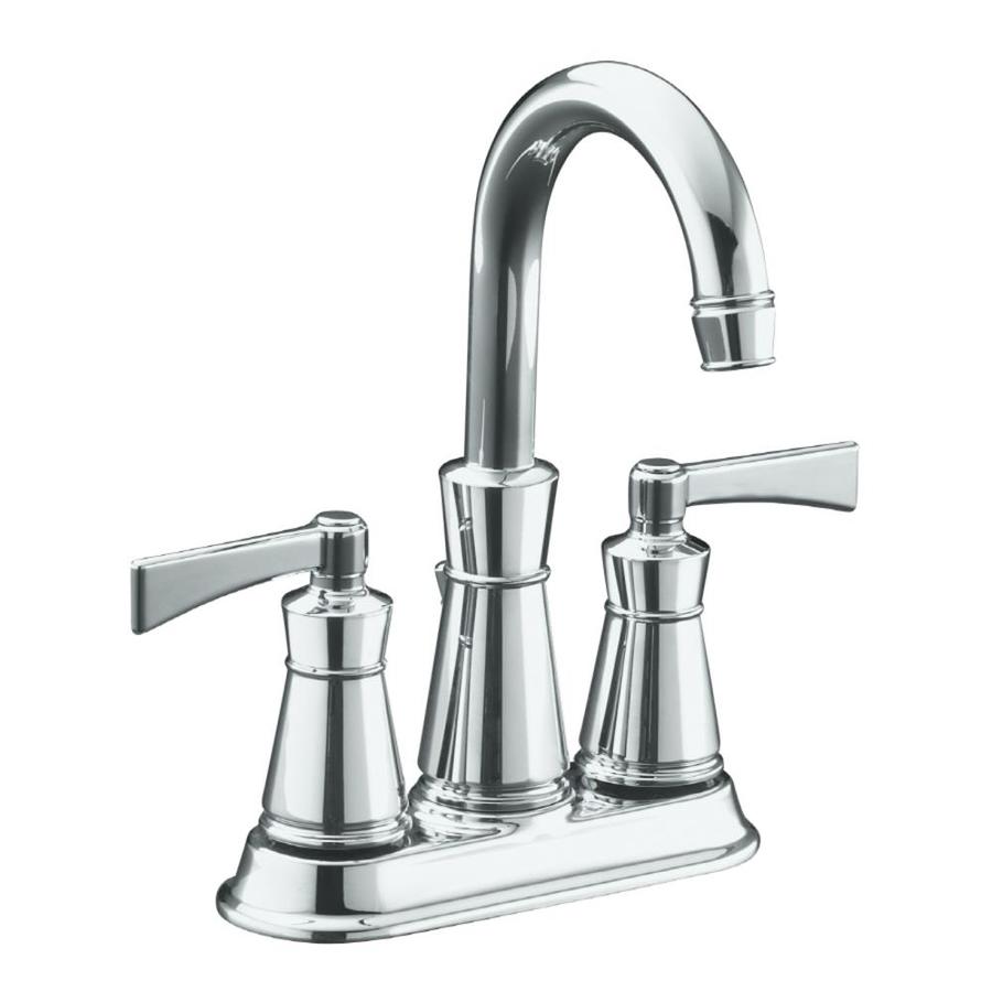 Shop KOHLER Archer Polished Chrome 2Handle 4in Centerset WaterSense Bathroom Faucet Drain 