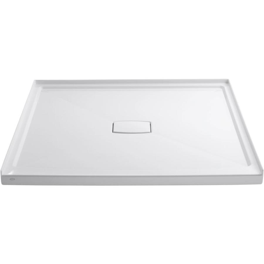 Shop KOHLER Archer White Acrylic Shower Base 60-in W x 60-in L with ...