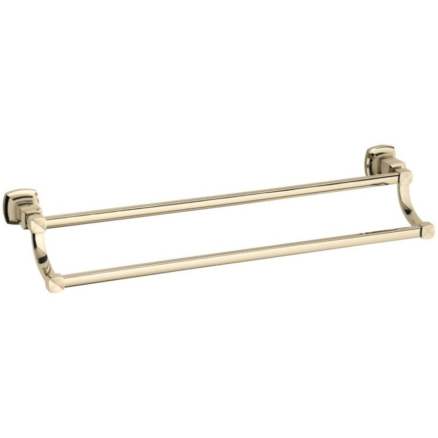 KOHLER Margaux 24in Double Vibrant French Gold Wall Mount Double Towel