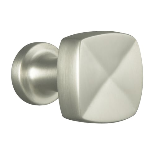 KOHLER Margaux Vibrant Brushed Nickel Square Knob in the