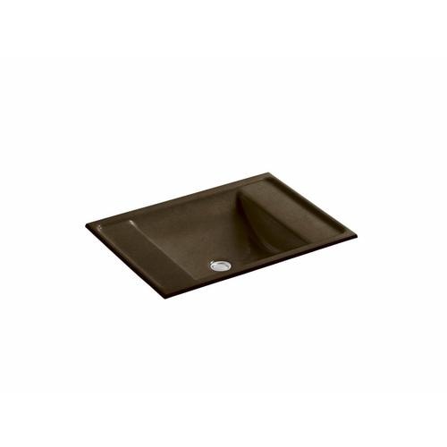 KOHLER Ledges Black 'N Tan Cast Iron Undermount Rectangular Bathroom