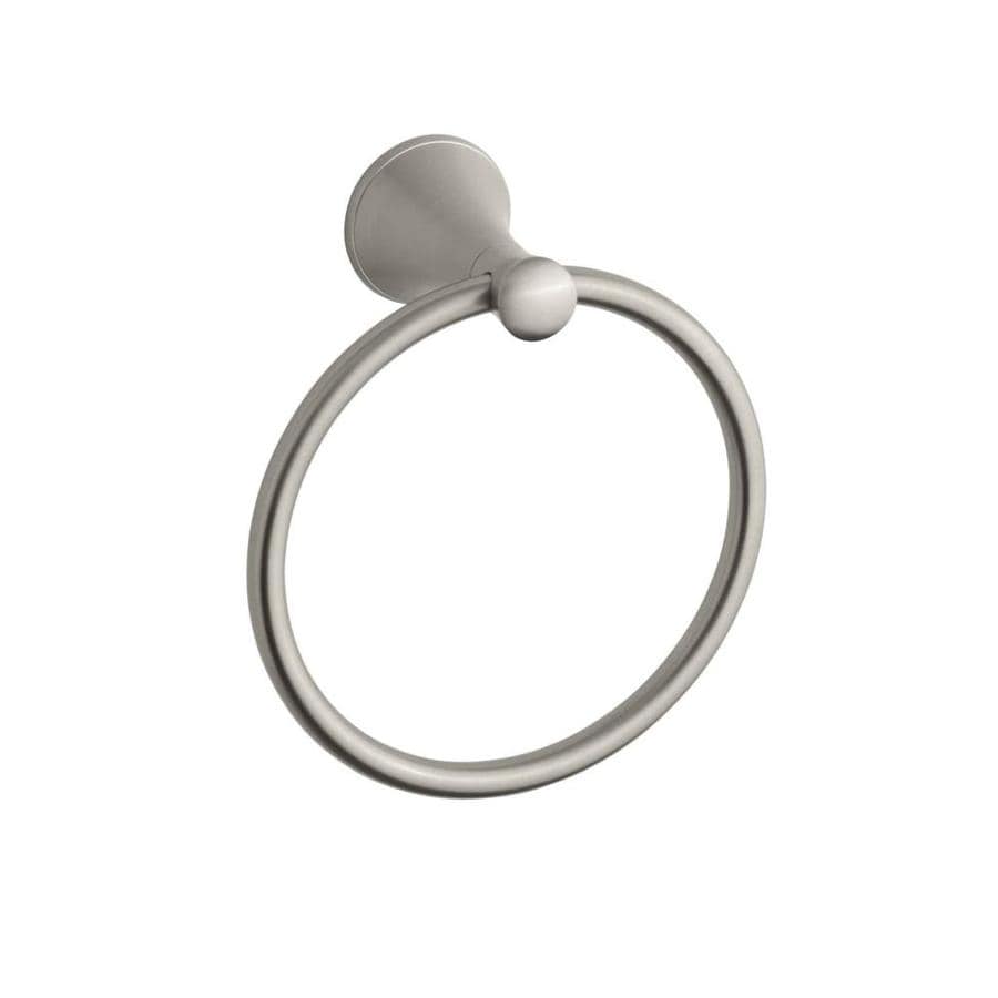 KOHLER Coralais Vibrant Brushed Nickel Wall Mount Towel Ring at