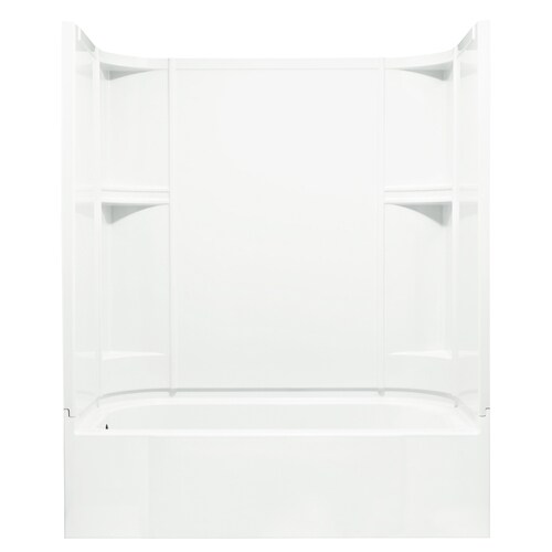 Sterling Accord White 4-Piece Bathtub Shower Kit (Common ...