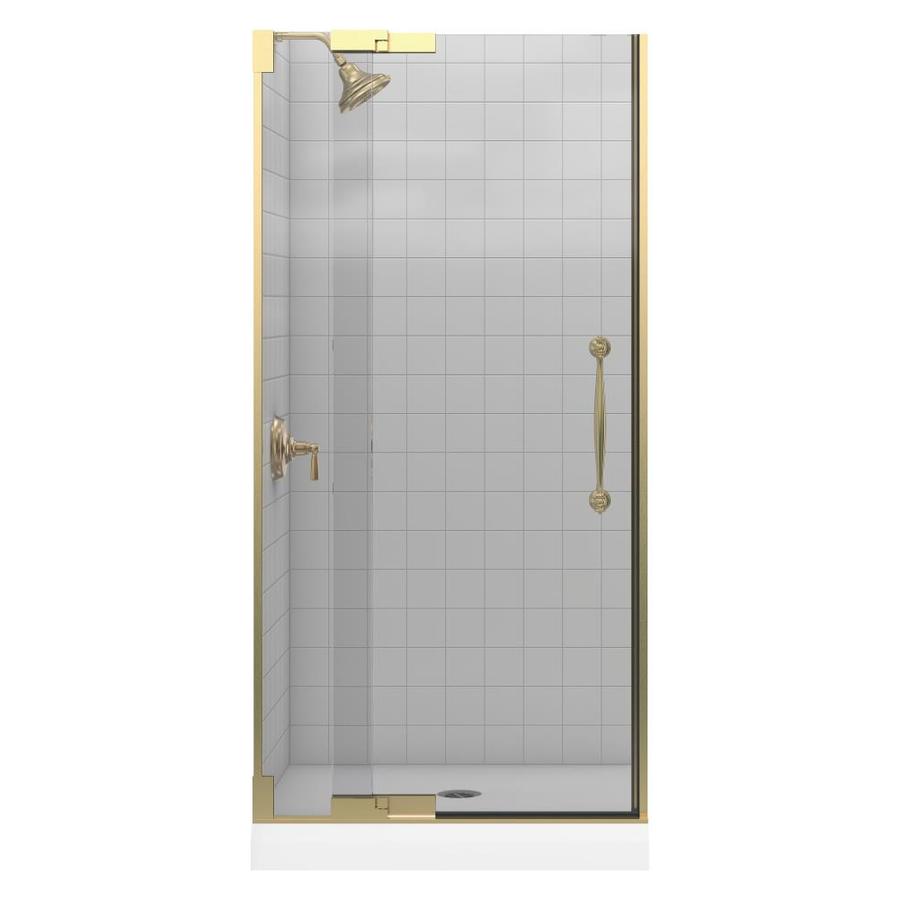 KOHLER Finial 39.25in to 35.75in W Frameless Pivot Anodized Brushed