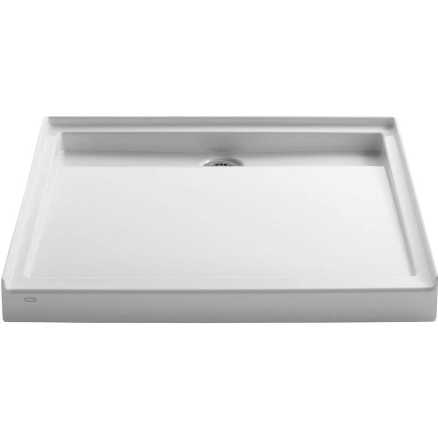 KOHLER Groove White Acrylic Shower Base 42in W x 42in L with Back