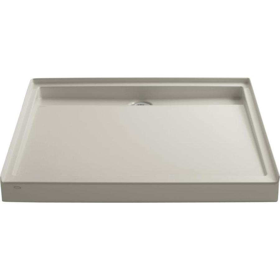 KOHLER Groove Sandbar Acrylic Shower Base 48in W x 48in L with Back