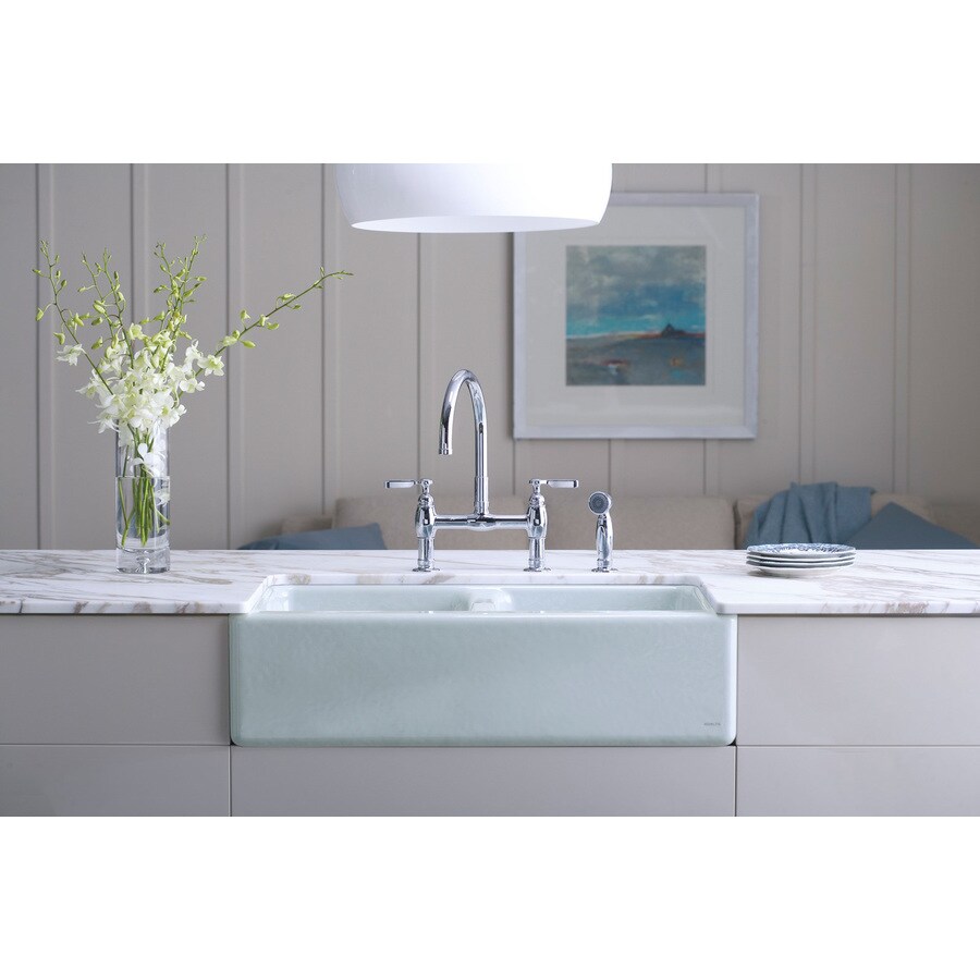 KOHLER Parq Polished Chrome 2-handle High-arc Kitchen Faucet at Lowes.com