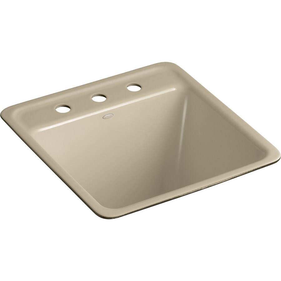 KOHLER 22in x 21in 1Basin Mexican Sand Undermount Laundry Sink at