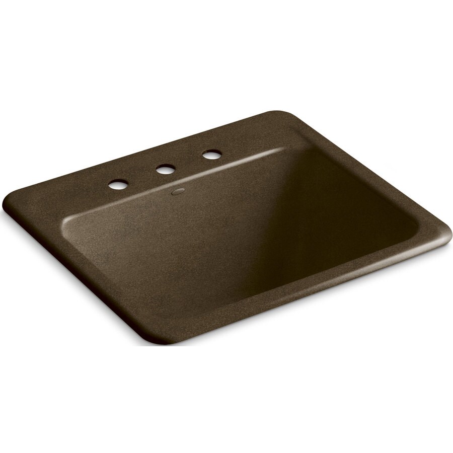 KOHLER Black 'n Tan SelfRimming Cast Iron Laundry Sink in the Utility