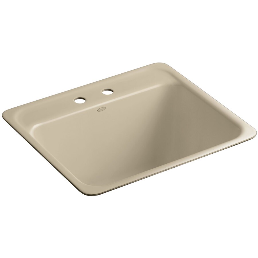 KOHLER 22in x 25in 1Basin Mexican Sand Undermount Laundry Sink at