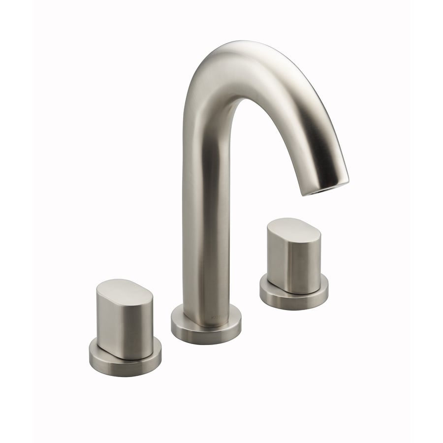 KOHLER Oblo Vibrant Brushed Nickel 2-handle Low-arc Bathtub Faucet at ...