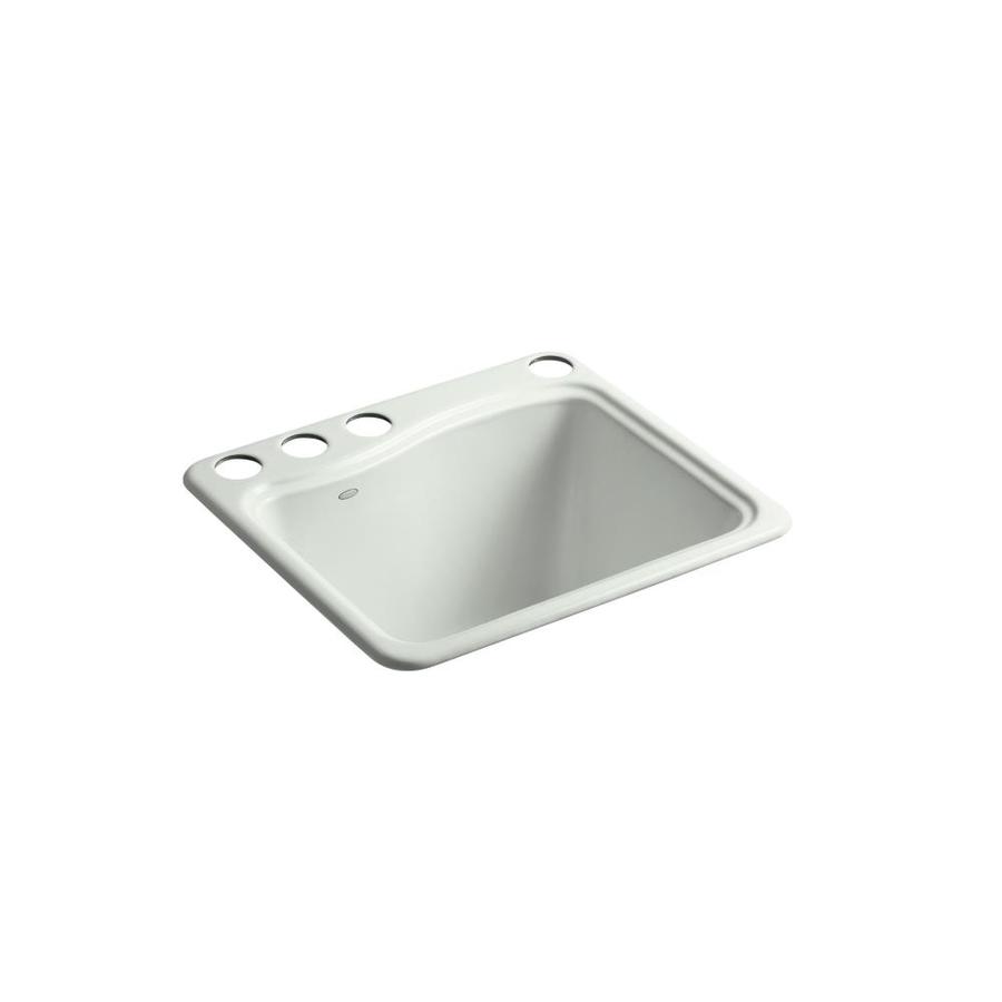 ... 25-in 1-Basin Sea Salt Undermount Cast Iron Utility Tub Utility Sink