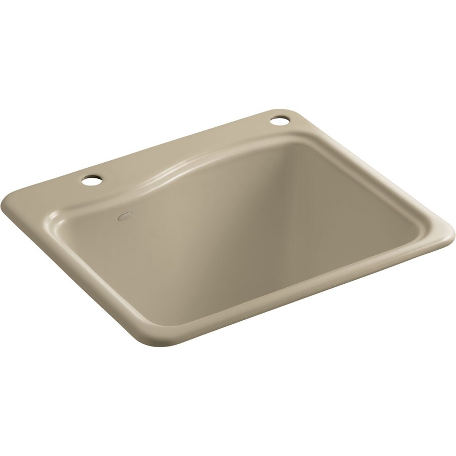 KOHLER Mexican Sand SelfRimming Cast Iron Laundry Sink in the Utility
