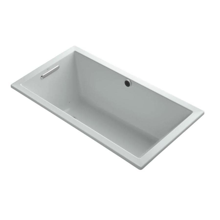 KOHLER Underscore 66-in Cashmere Acrylic Rectangular Front Center Drain ...