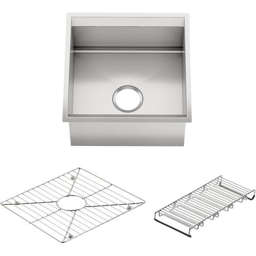 KOHLER 8 Degree Stainless Steel Stainless Steel Undermount Commercial
