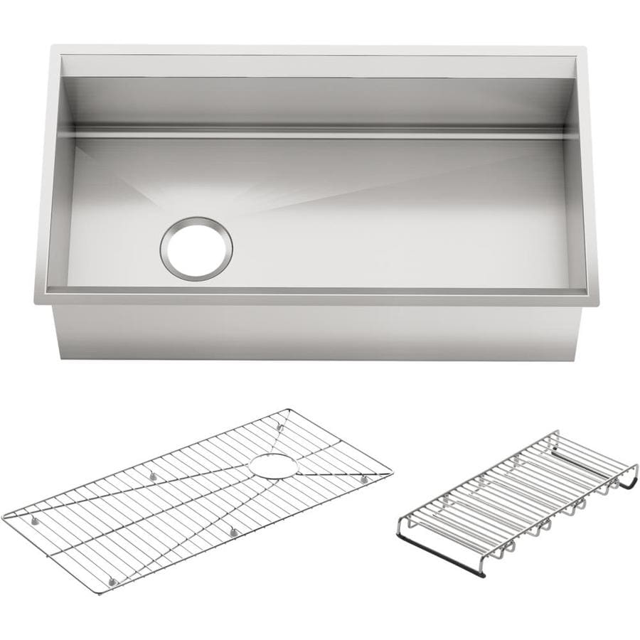 Kohler 8 Degree 33 In X 18 In Stainless Steel Single Basin