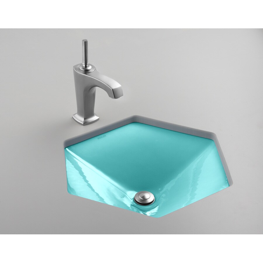 KOHLER Votive Vapour Green Cast Iron Undermount Bath Sink in the
