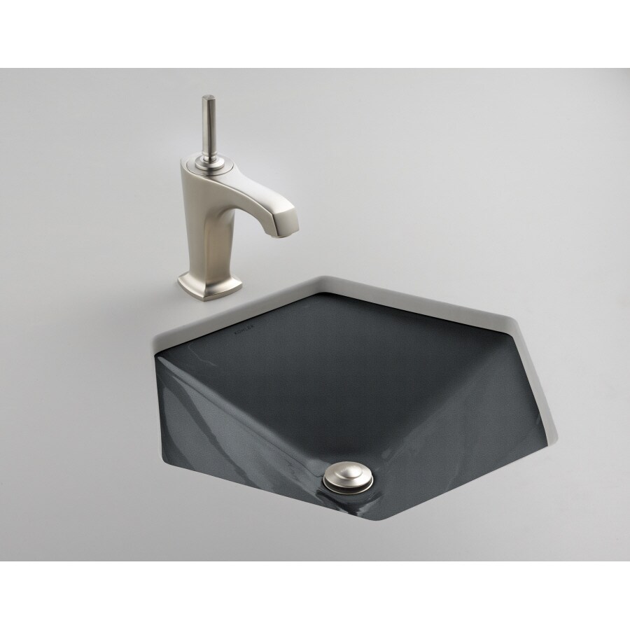 KOHLER Votive Basalt Cast Iron Undermount Bath Sink in the Bathroom