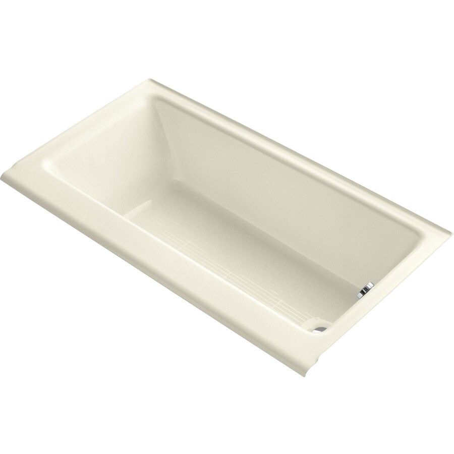 KOHLER 60" x 32" Highbridge White Rectangular DropIn Bathtub in the