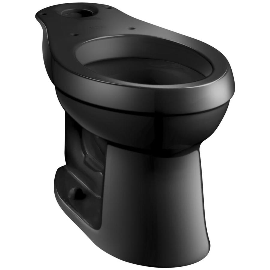 KOHLER Cimarron Black Black Elongated Chair Height Toilet Bowl in the ...