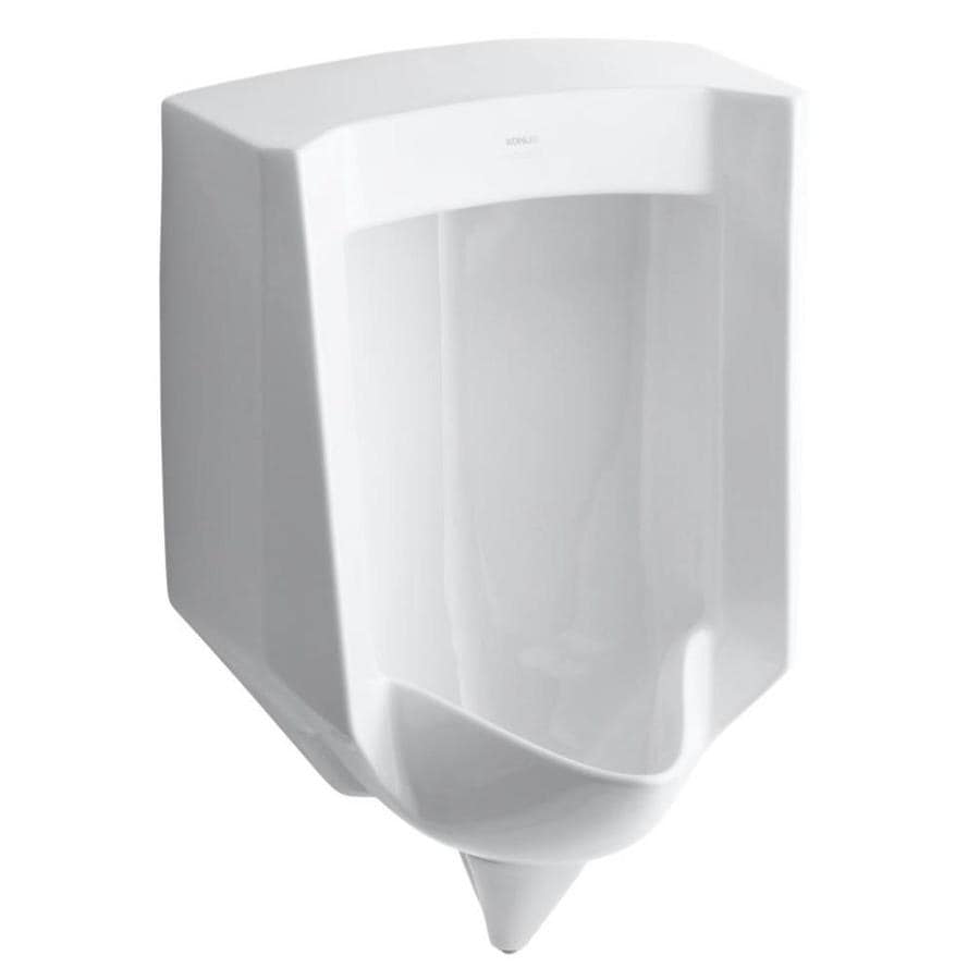 KOHLER 18.125in W x 27.625in H White WallMounted Urinal at