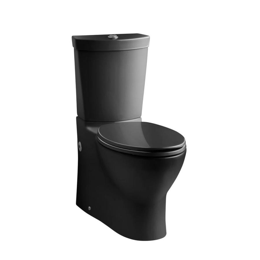 KOHLER Black Black Rough-In WaterSense Elongated Toilet at