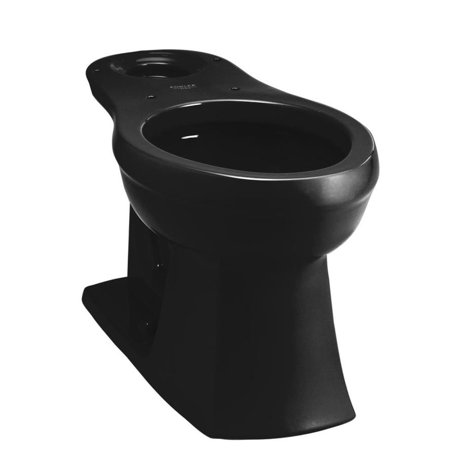 KOHLER Kelston Black Black Round Chair Height Toilet Bowl in the Toilet ...