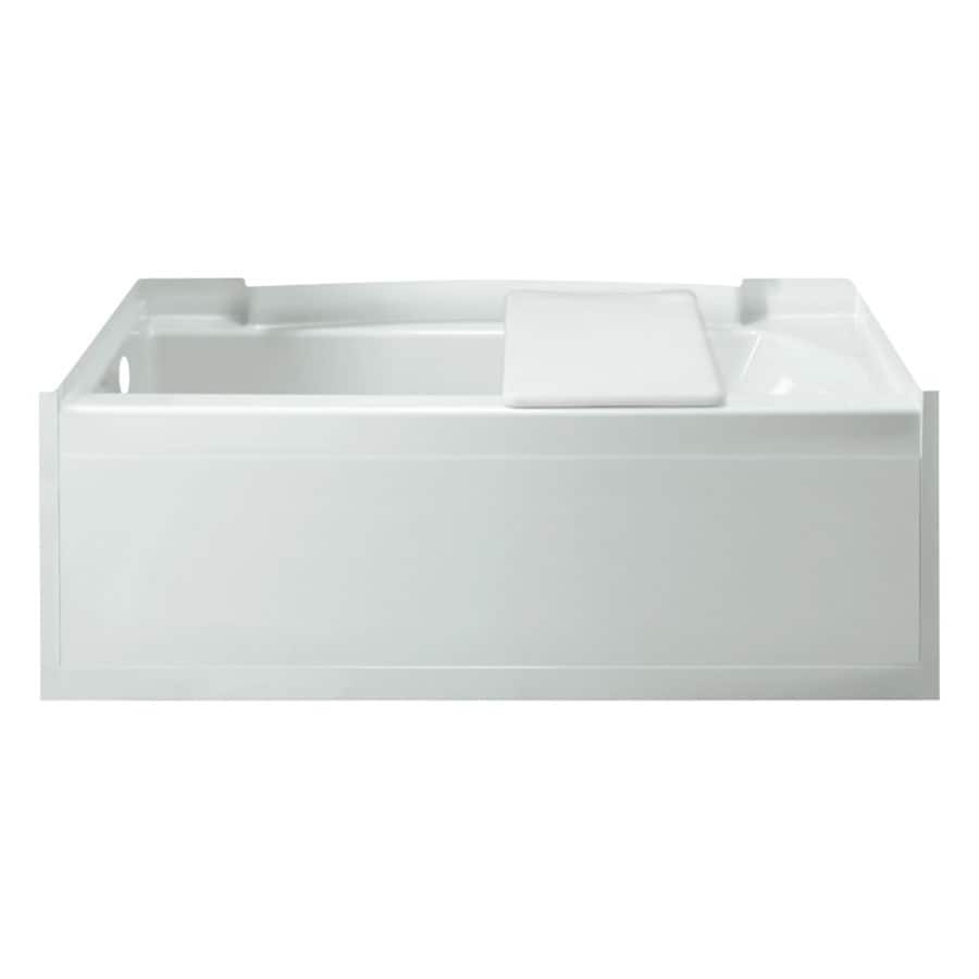 Sterling 71151114-0 Accord White Fiberglass and Plastic Composite Rectangular Alcove Bathtub with Left-Hand Drain (Common: 32-in x 60-in; Actual: 15-in x 33.25-in x 60-in)