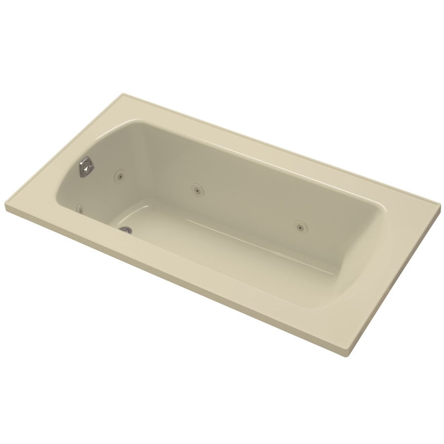 Sterling 76261110-H-47 Lawson Almond Vikrell Rectangular Whirlpool Tub (Common: 32-in x 60-in; Actual: 20.3125-in x 32-in x 60-in)