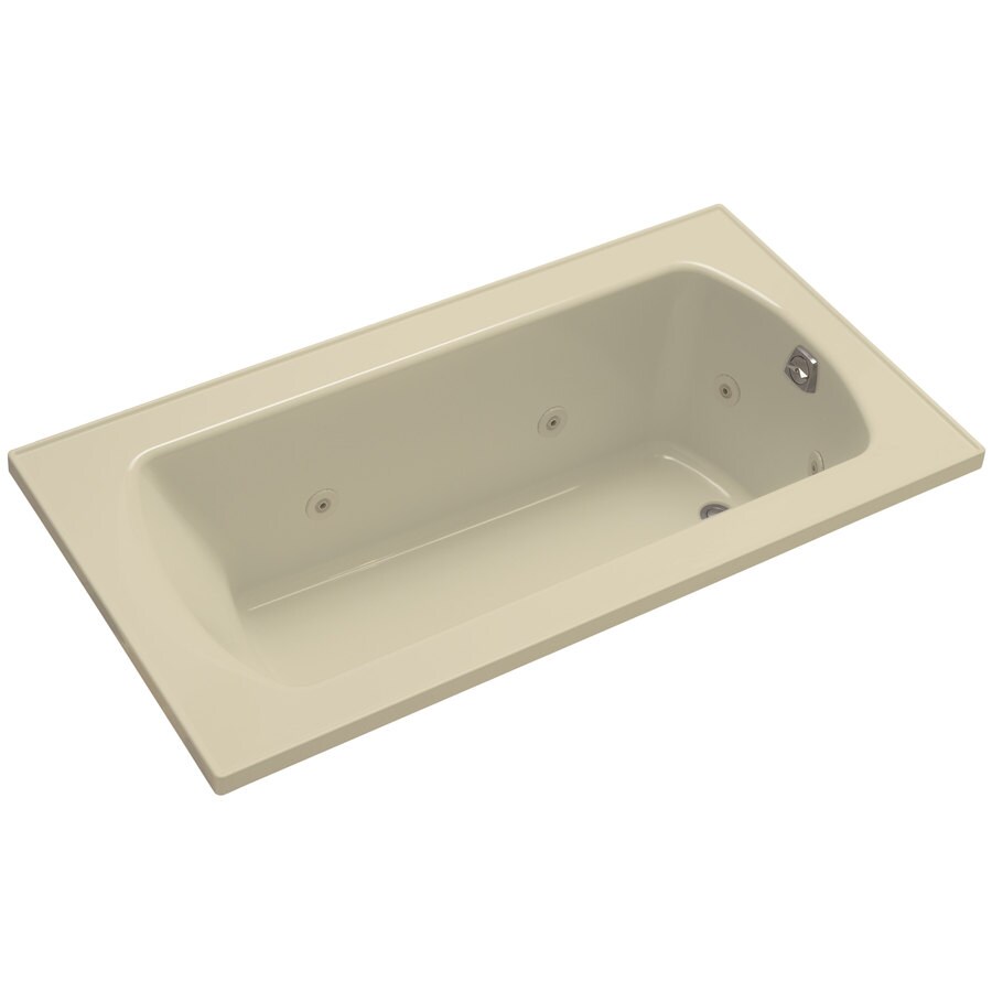 Sterling 76261120-H-47 Lawson Almond Vikrell Rectangular Whirlpool Tub (Common: 32-in x 60-in; Actual: 20.3125-in x 32-in x 60-in)