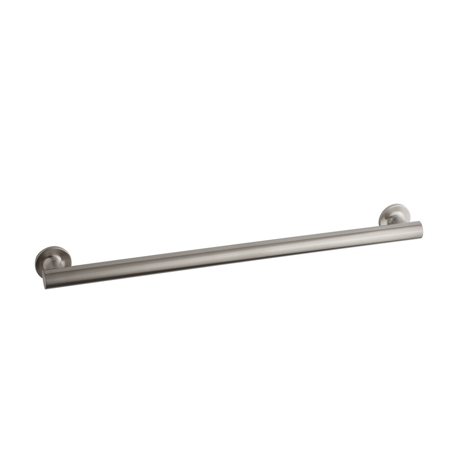 KOHLER Purist 24in Vibrant Brushed Nickel Wall Mount Grab Bar at