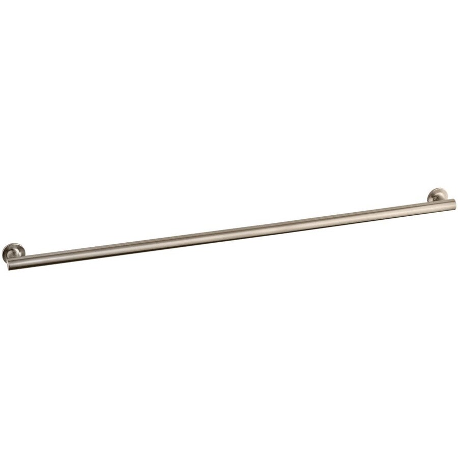 KOHLER Purist 42in Vibrant Brushed Nickel Wall Mount Grab Bar in the