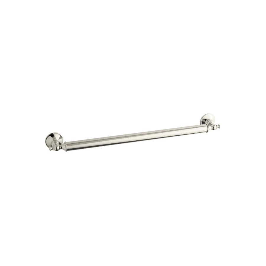 KOHLER Traditional 24-in Vibrant Polished Nickel Wall Mount Grab Bar in ...